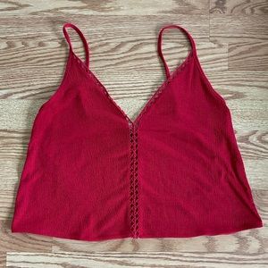 Red Thin Strap Tank Top